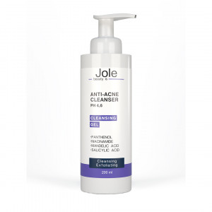 Facial cleansing gel with salicylic and mandelic acids