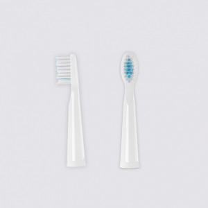 White attachments for sonic toothbrush, 2 pcs