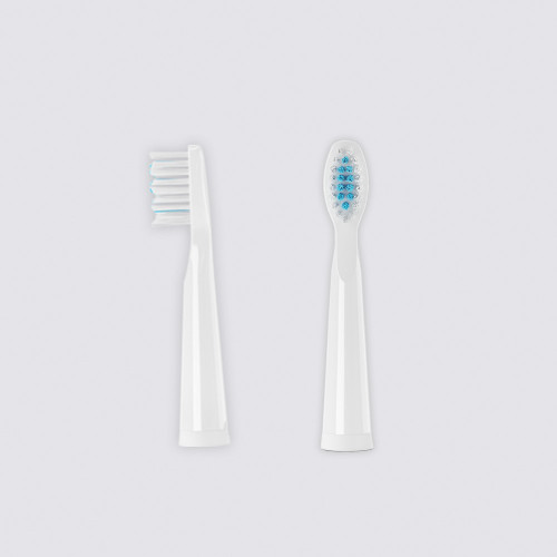 White attachments for sonic toothbrush, 2 pcs