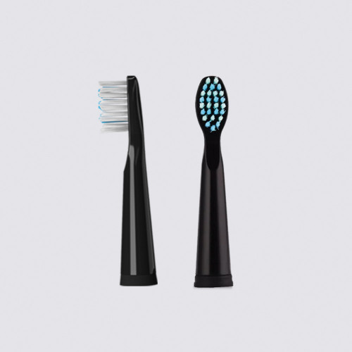 Black tips for sonic toothbrush, 2 pcs