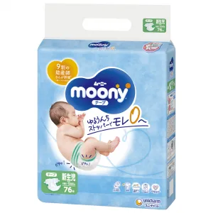 Pieluszki dla noworodków Moony Tape do 5 kg, 76 szt