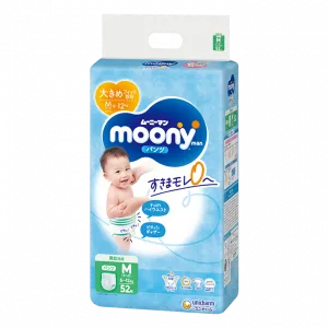 Majtki-chusteczki Moony Diapers rozmiar M, 6-12 kg, 52 szt