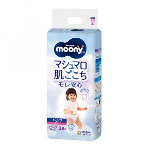 Трусики-підгузки  Moony Diapers для дівчаток розмір ХL, 12-22 кг, 38 шт