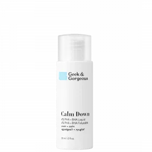 Eksfoliant do skóry wrażliwej z kwasami Geek & Gorgeous Calm Down 4% PHA + BHA, 30 ml