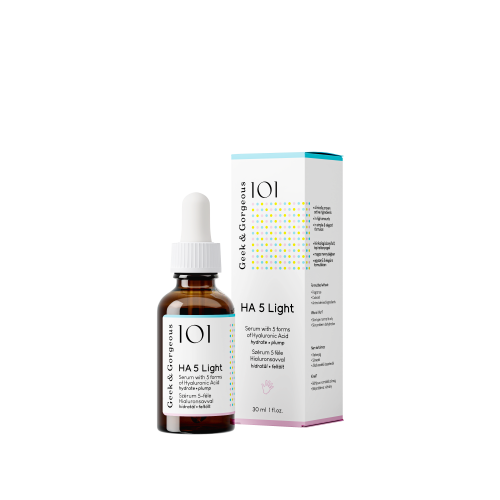 Serum with 5 types of hyaluronic acid for combination and oily skin