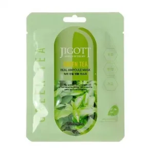 Maseczka z tkaniny do twarzy Jigott Green Tea z ekstraktem z zielonej herbaty, 27 ml