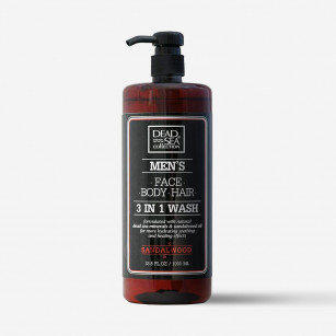 3 in 1 Shower Gel for Hair, Body, and Face for Men, 1000 ml