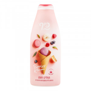 Shower gel with "mascarpone ice cream" scent