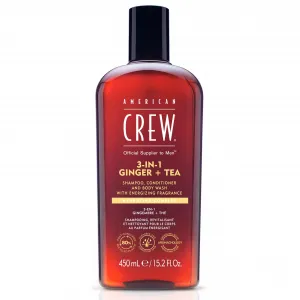 Szampon, odżywka i żel pod prysznic American Crew 3w1 Imbir + Herbata 450ml