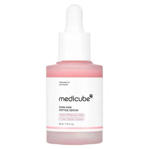 Відновлювальна сироватка з полінуклеотидами та пептидами MEDICUBE PDRN Pink Peptide Serum, 30мл