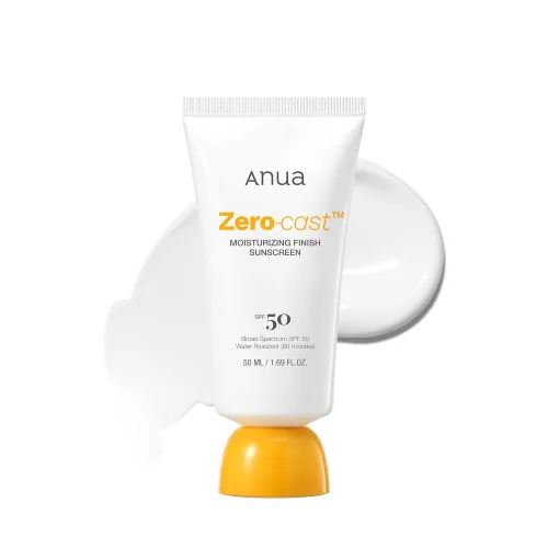Зволожуючий сонцезахисний крем без білого фінішу ANUA Zero-Cast Moisturizing Finish Sunscreen SPF50+, 50мл