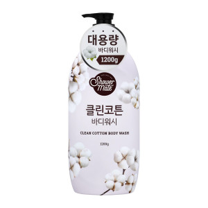 Shower gel with cotton