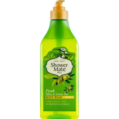 Shower gel with olive and green tea