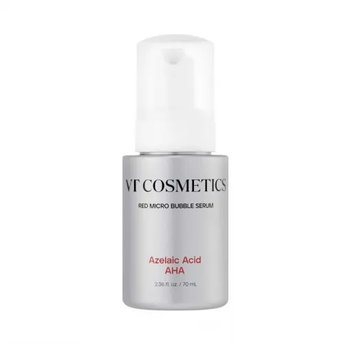 Micro Bubble Serum with Azelaic Acid and AHA, BHA, PHA Acids VT COSMETICS Micro Bubble Red Serum, 70 ml