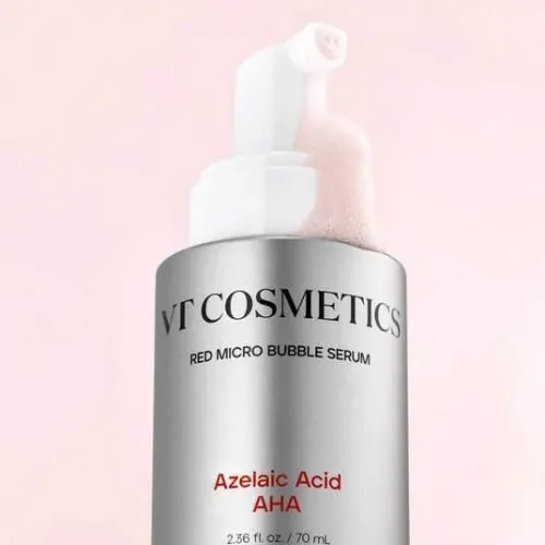 Micro Bubble Serum with Azelaic Acid and AHA, BHA, PHA Acids VT COSMETICS Micro Bubble Red Serum, 70 ml