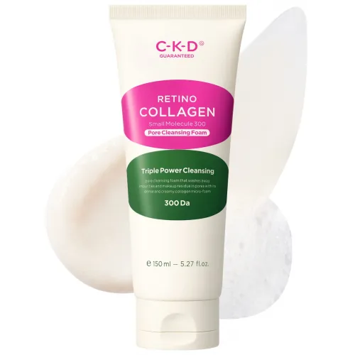 Низькомолекулярна очищуюча пінка для обличчя CKD Retino Collagen Small Molecule 300 Pore Cleansing Foam, 150мл