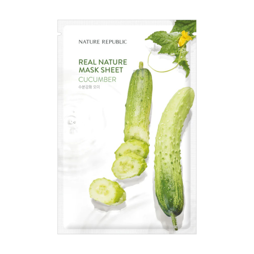 Face sheet mask with cucumber extract