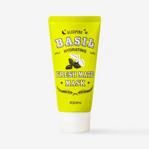 Night face mask with basil extract A'pieu fresh mate, 50 ml