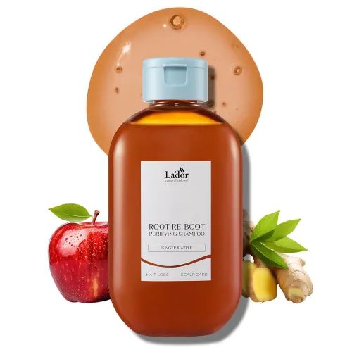 Szampon przeciw wypadaniu włosów do wrażliwej skóry LA´DOR Root Re-Boot Purifying Shampoo Ginger & Apple, 300 ml