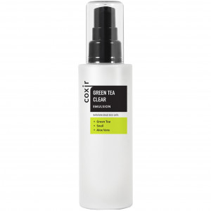 Moisturizing face emulsion with green tea extract, aloe vera, and BHA acids, 100 ml.