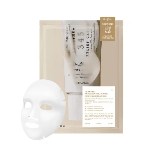 Restorative fabric mask with creamy essence for skin reconstruction DR. ALTHEA 345 Relief Cream Mask, 1 piece