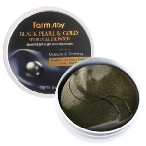 Płatki pod oczy Farmstay Black Pearl & Gold Hydrogel, 60 szt.