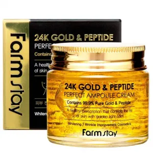 Krem ampułkowy ze złotem i peptydami FarmStay 24K Gold & Peptide, 80 ml
