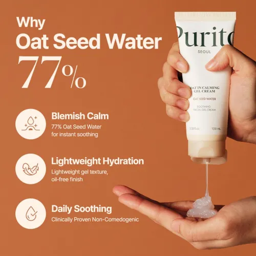 Soothing face gel-cream with oat seeds 100 ml