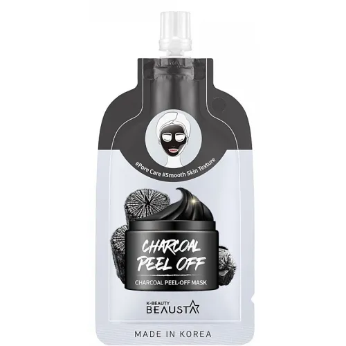 Face Peeling Mask BEAUSTA Charcoal Peel, 10pcs x 20ml