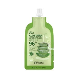 Kojący uniwersalny żel z aloesem BEAUSTA Aloe vera Soothing gel, 10 szt. x 20 ml
