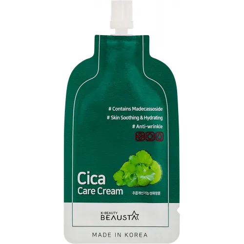 Відновлювальний крем для обличчя з центелою BEAUSTA Cica care cream, 10шт х 20мл