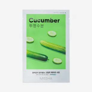 Facial tissue mask with cucumber extract Missha Airy Fit, 19 g