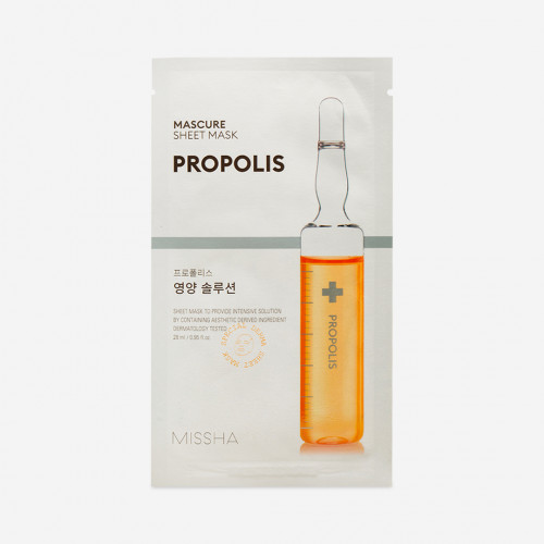 Nourishing face sheet mask with propolis, 27 ml