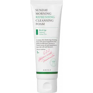 miękka pianka do mycia twarzy do delikatnego oczyszczania skóry AXIS-Y Sunday Morning Refreshing Cleansing Foam, 120ml