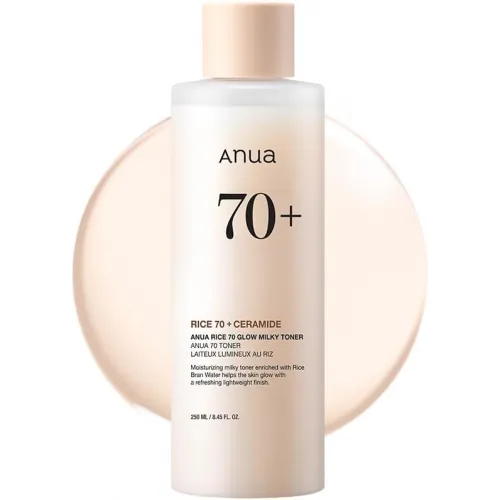 Поживний тонер на основі рисової води для сяючої шкіри ANUA Rice 70 Glow Milky Toner, 250мл