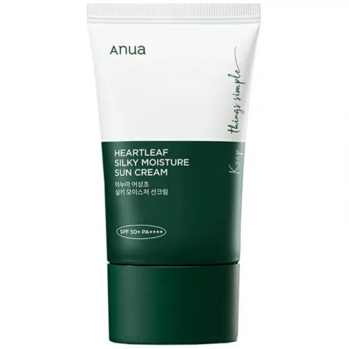 Зволожуючий сонцезахисний крем ANUA Heartleaf Silky Moisture Sunscreen SPF50+, 50мл