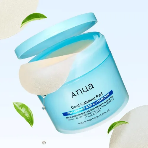 Kojące płatki z kwasem hialuronowym do twarzy Anua Cool Calming Pad Hyaluronic Acid 8 + Catechin, 110 szt.