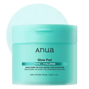 Nawilżające płatki z kwasem hialuronowym i PDRN ANUA PDRN 100 Hyaluronic Acid Glow Pad, 60 szt.