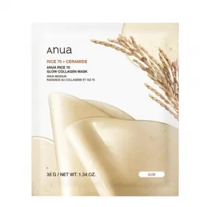 Kolagenowa maska dla promiennej skóry twarzy ANUA Rice 70 Glow Collagen Mask, 1 szt.