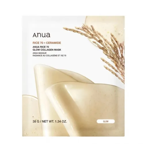Kolagenowa maska dla promiennej skóry twarzy ANUA Rice 70 Glow Collagen Mask, 1 szt.
