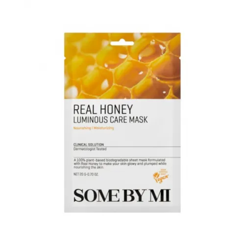 Rozjaśniająca maseczka w płachcie z witaminą C SOME BY MI Brightening Mask Real Honey, 1 szt.