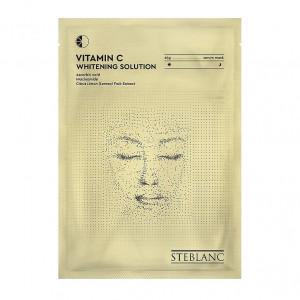 Brightening fabric mask with vitamin C