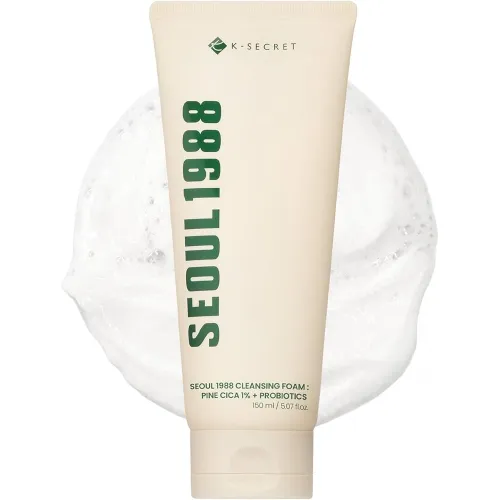 Facial Cleansing Foam K-SECRET SEOUL 1988 Cleansing Foam Pine Cica 1% + Probiotics, 150ml