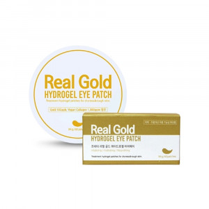 Hydrogel patches for the eye area with gold