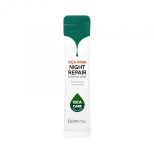 Nocna maska regenerująca z wąkrotką azjatycką FarmStay Cica Farm, 4 ml