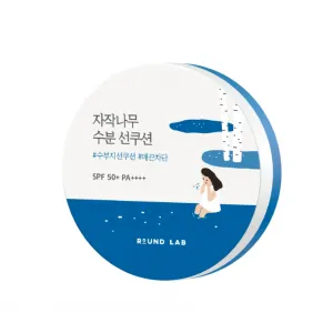 Зволожуючий сонцезахисний крем-кушон з березовим соком SPF50 ROUND LAB Birch Juice Moisturizing Sun Cushion, 15г