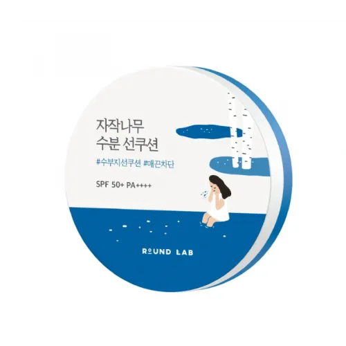 Зволожуючий сонцезахисний крем-кушон з березовим соком SPF50 ROUND LAB Birch Juice Moisturizing Sun Cushion, 15г