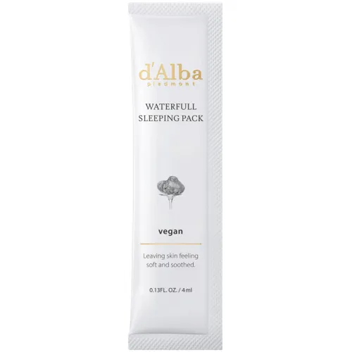 D'ALBA Waterfull Vegan Sleeping Pack Night Moisturizing Mask, 4ml