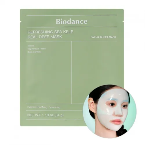 Освіжаюча гідрогелева маска Biodance Refreshing Sea Kelp Real Deep Mask, 1шт
