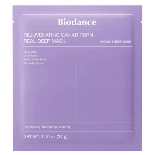 Kolagenowa maska do twarzy z PDRN Biodance Rejuvenating Caviar PDRN Real Deep Mask, 1 szt.